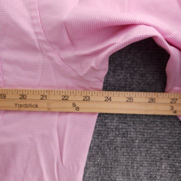 Eton 16.5 Cotton Classic Check Convertible Cuff Pink Button Up Men Long Sleeve - Picture 16 of 16